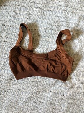 Urban Outfitters Ribbed Seamless Bralette - Brown